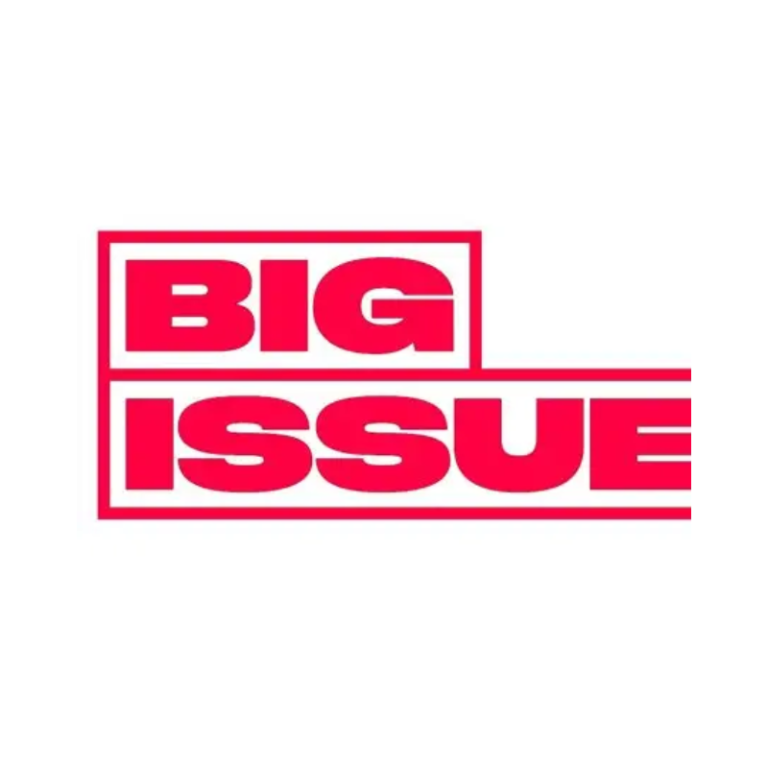 Big Issue Logo of Big Issue with bold red text on a white background.